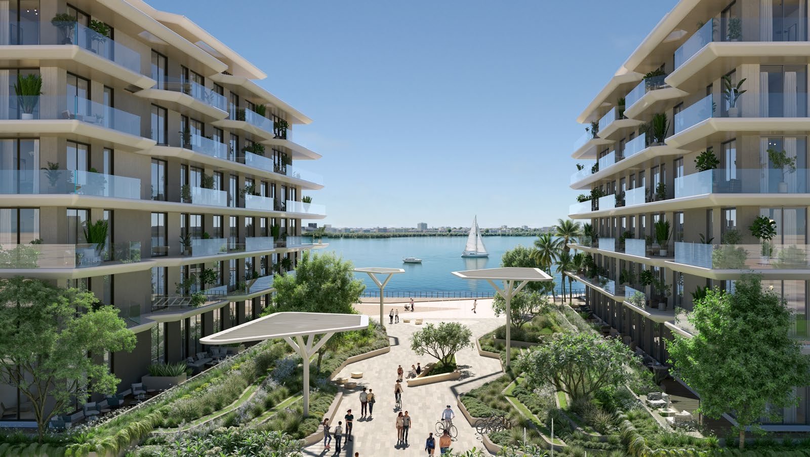 Modern architectural design of Bashayer Residences apartments